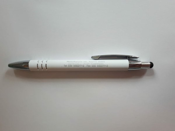 Kugelschreiber Stylus weiß